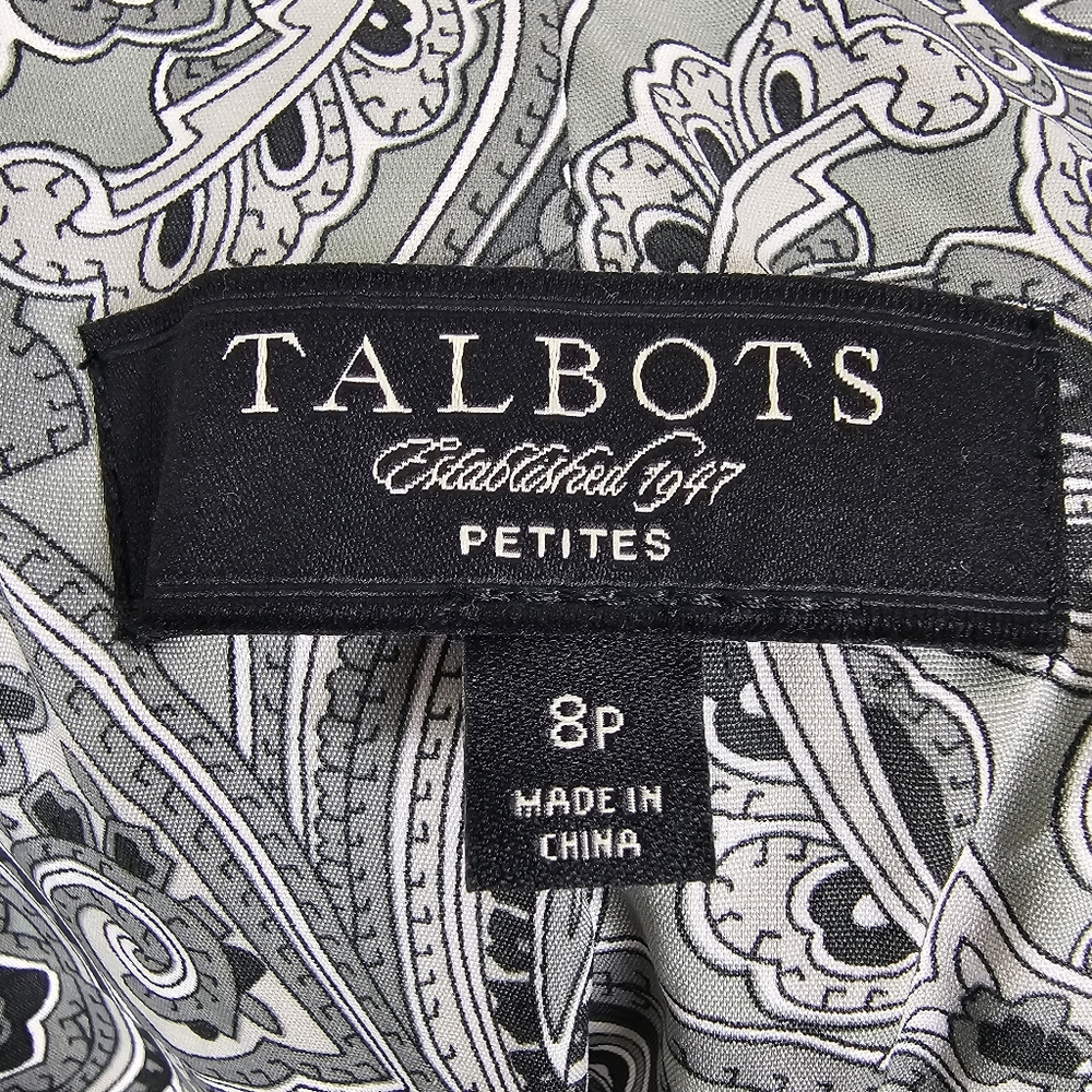 🍂SOLD🍂 Talbots Teal Blue One Button Blazer Jacket Lined 8P - Picture 10 of 15